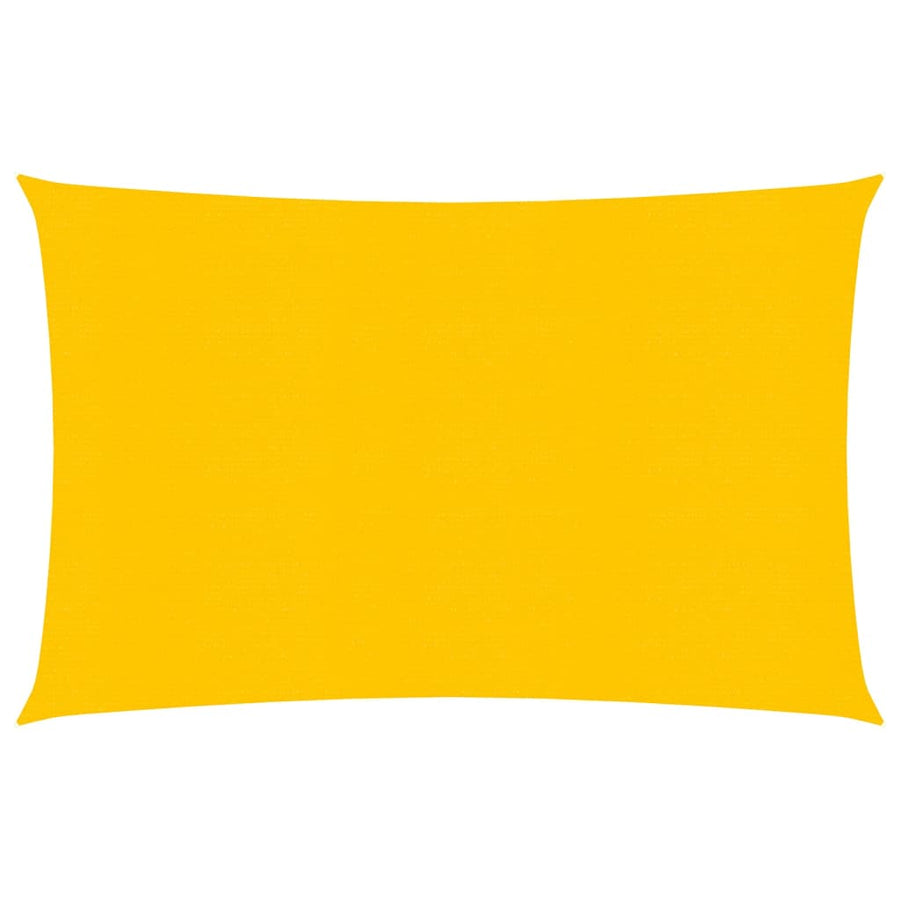 Zonnezeil 160 g/m² rechthoekig 3,5x4,5 m HDPE geel