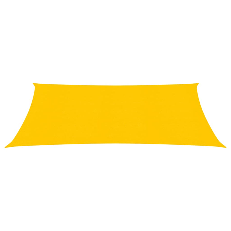 Zonnezeil 160 g/m² rechthoekig 3,5x4,5 m HDPE geel