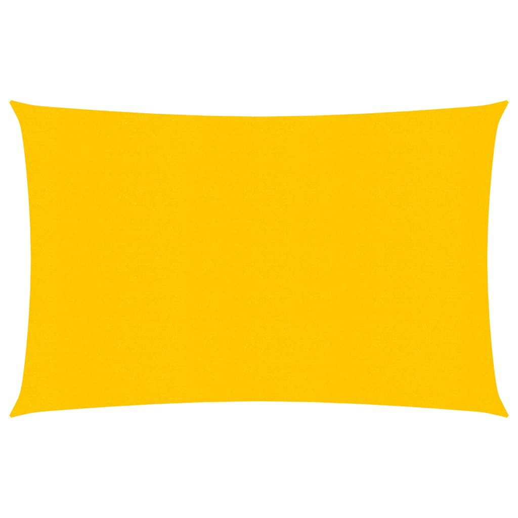 Zonnezeil 160 g/m² rechthoekig 3,5x5 m HDPE geel
