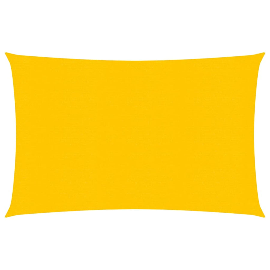 Zonnezeil 160 g/m² rechthoekig 3,5x5 m HDPE geel