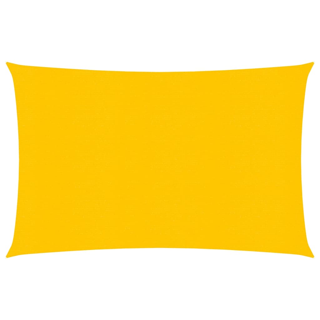 Zonnezeil 160 g/m² rechthoekig 4x5 m HDPE geel