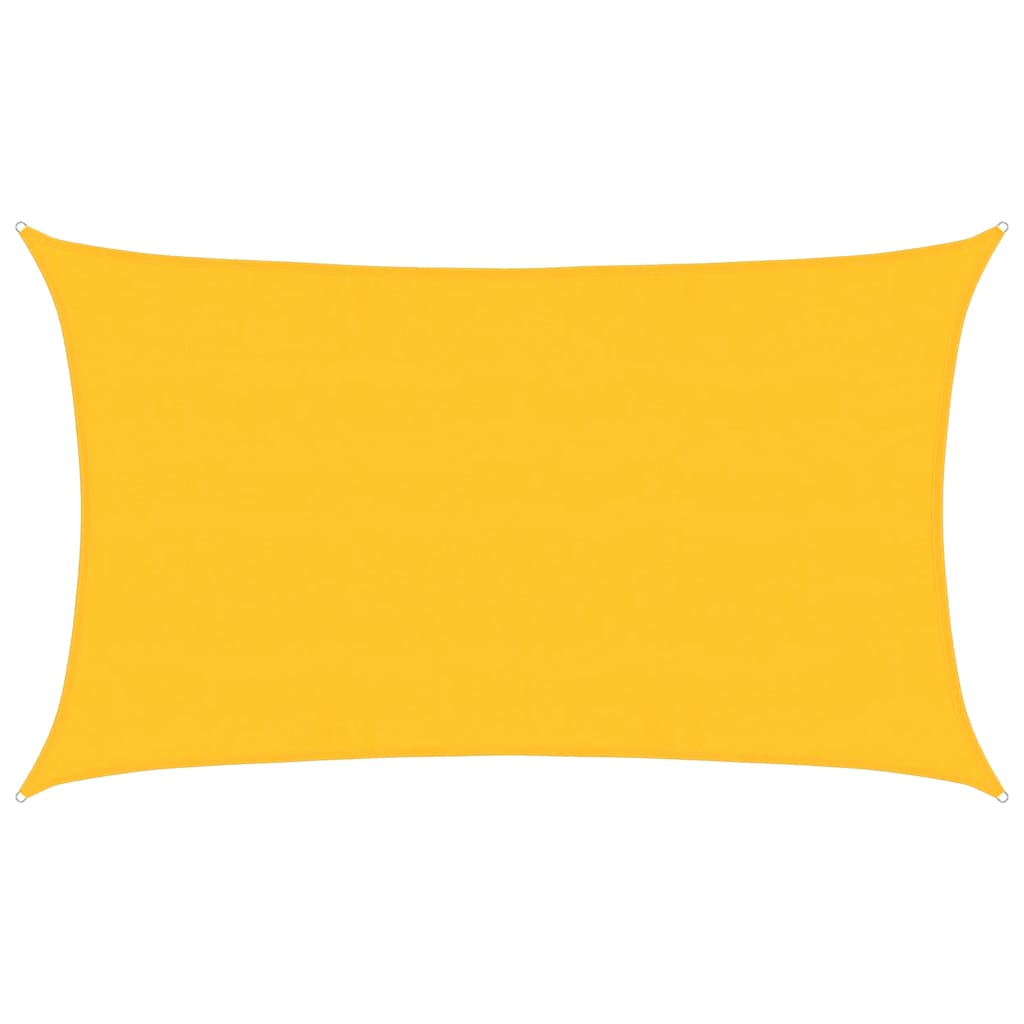Zonnezeil 160 g/m² rechthoekig 5x8 m HDPE geel