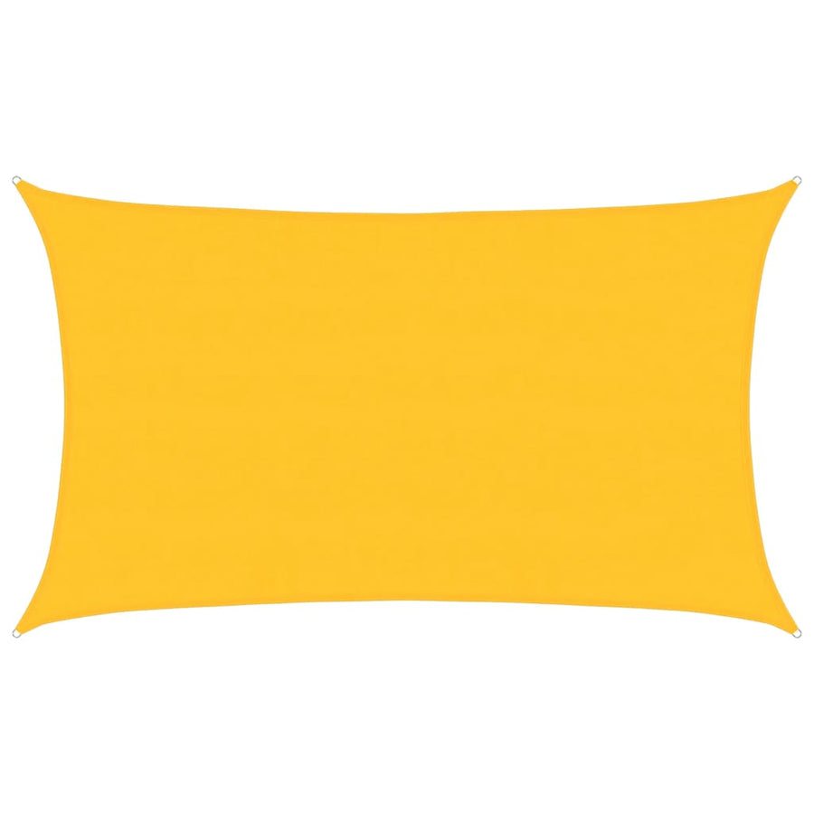Zonnezeil 160 g/m² rechthoekig 5x8 m HDPE geel