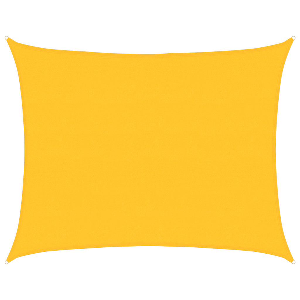 Zonnezeil 160 G/M² Rechthoekig Hdpe Geel 6 x 7 m