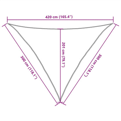 Zonnezeil 160 G/M² 3X3X4,2 M Hdpe Geel 3 x 3 x 4.2 m