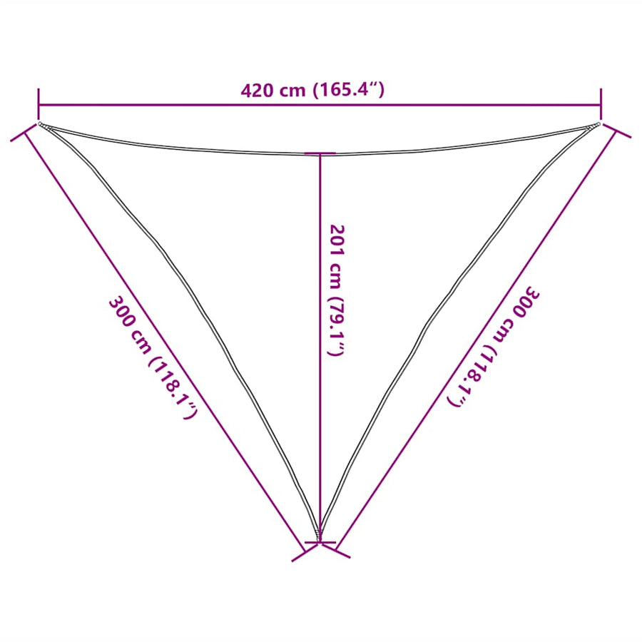 Zonnezeil 160 G/M² 3X3X4,2 M Hdpe Geel 3 x 3 x 4.2 m