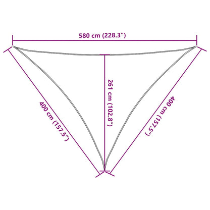 Zonnezeil 160 G/M² 4X4X5,8 M Hdpe Geel 4 x 4 x 5.8 m