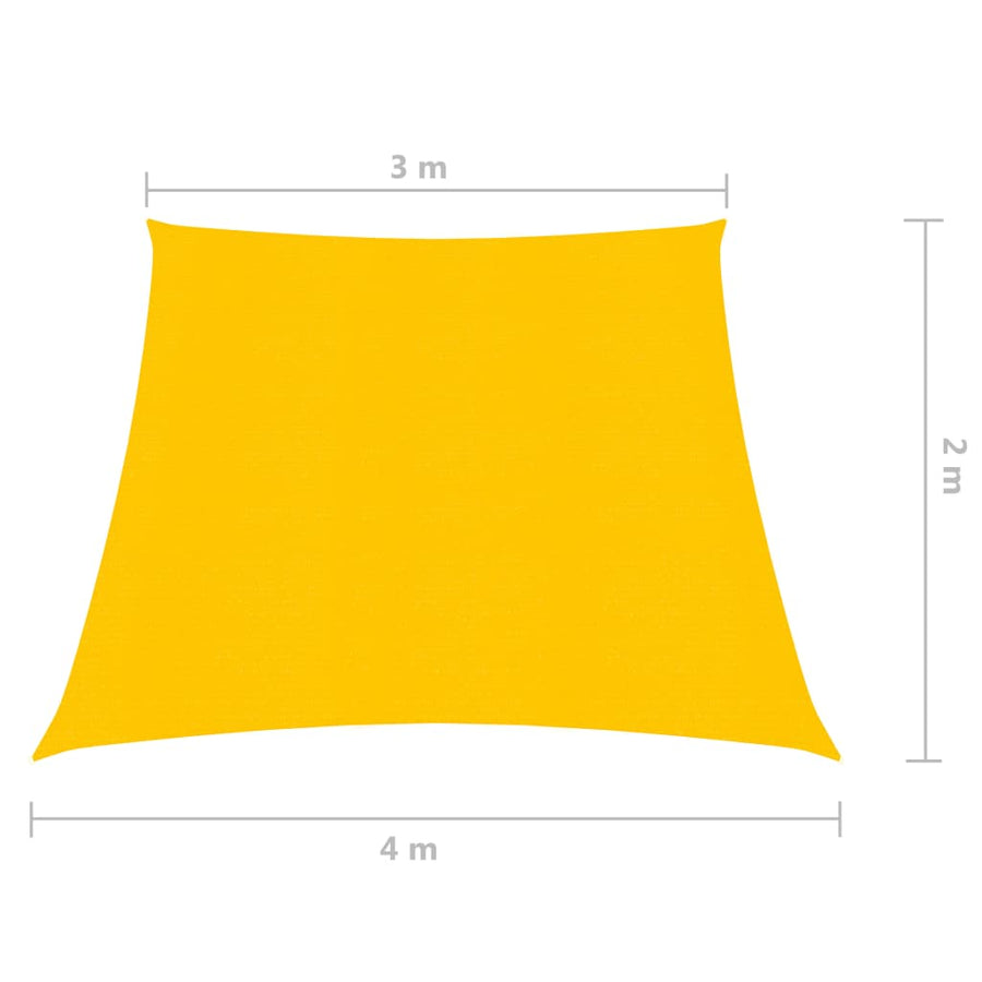 Zonnezeil 160 G/M² Hdpe 3/4 x 2 m Geel