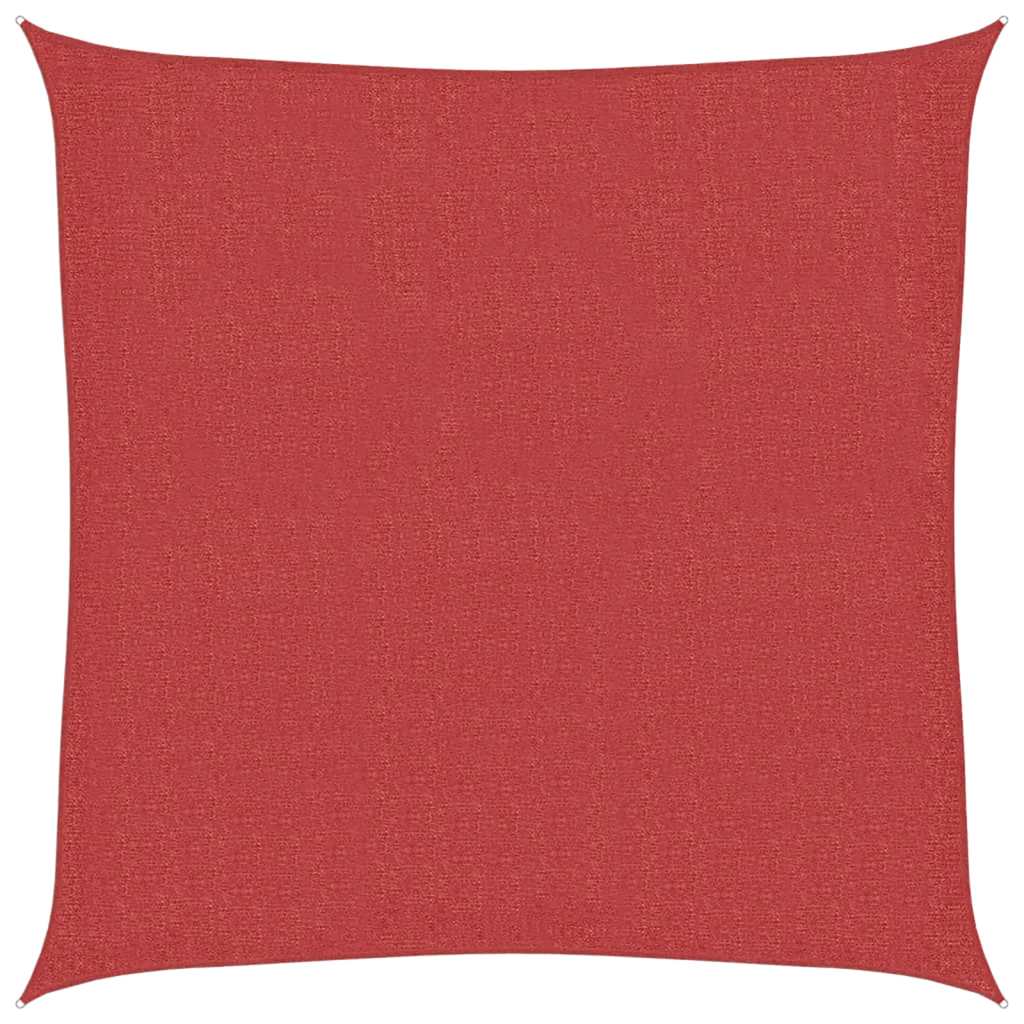 Zonnezeil 160 g/m² 2x2 m HDPE rood