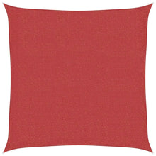 Zonnezeil 160 g/m² 2x2 m HDPE rood
