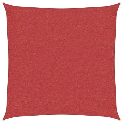 Zonnezeil 160 g/m² 2x2 m HDPE rood