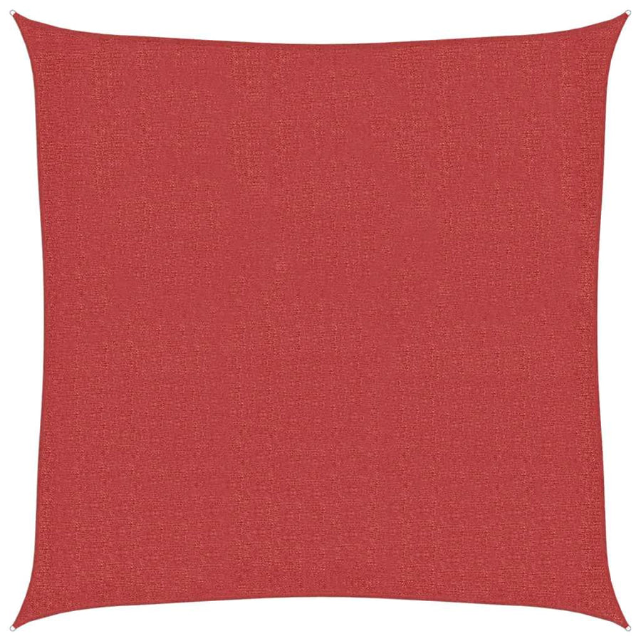 Zonnezeil 160 g/m² 2x2 m HDPE rood