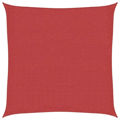 Zonnezeil 160 g/m² 3,6x3,6 m HDPE rood