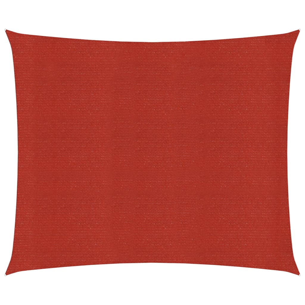 Zonnezeil 160 g/m² 6x6 m HDPE rood 6 x 6 m Rood