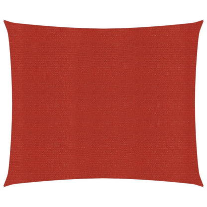 Zonnezeil 160 g/m² 6x6 m HDPE rood 6 x 6 m Rood