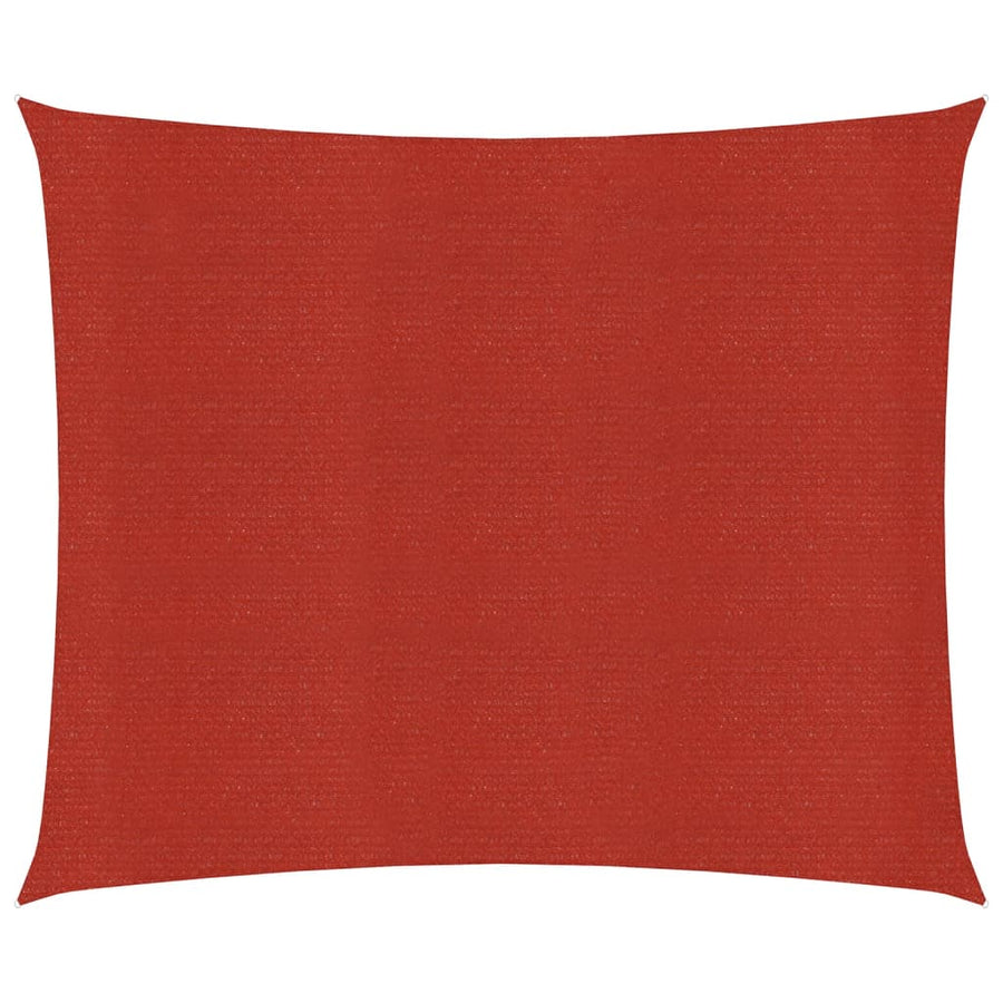 Zonnezeil 160 g/m² 6x6 m HDPE rood 6 x 6 m Rood
