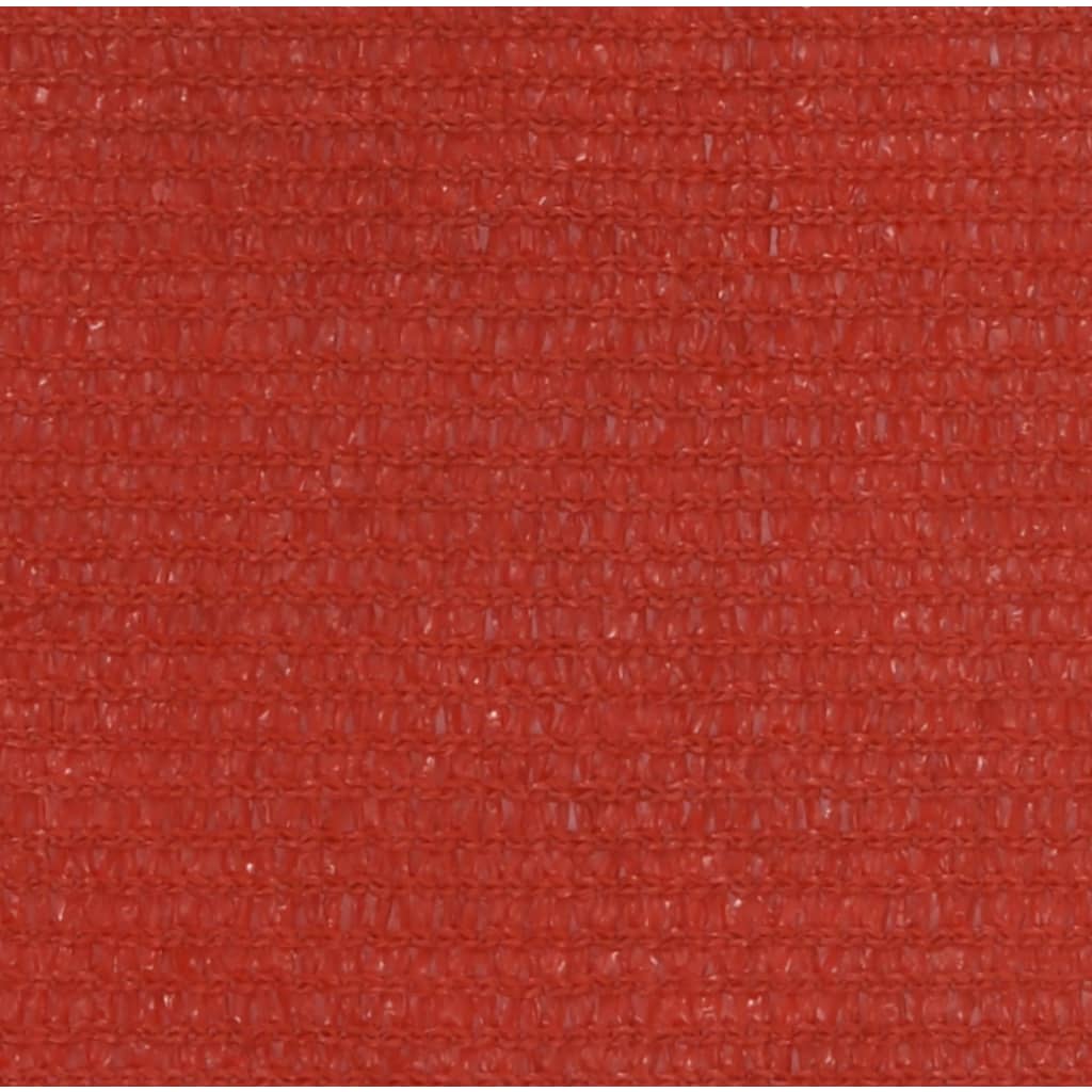 Zonnezeil 160 g/m² 6x6 m HDPE rood 6 x 6 m Rood