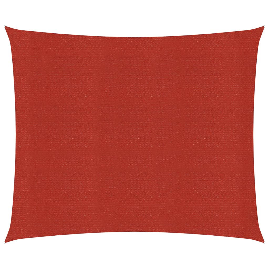 Zonnezeil 160 g/m² 7x7 m HDPE rood 7 x 7 m Rood
