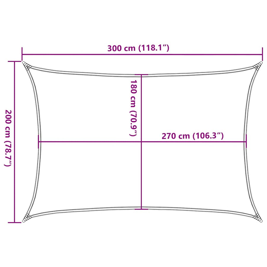 Zonnezeil 160 G/M² Hdpe Rood 2 x 3 m