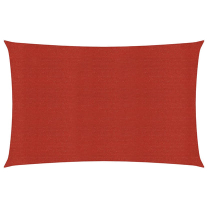 Zonnezeil 160 g/m² 2x5 m HDPE rood 2 x 5 m