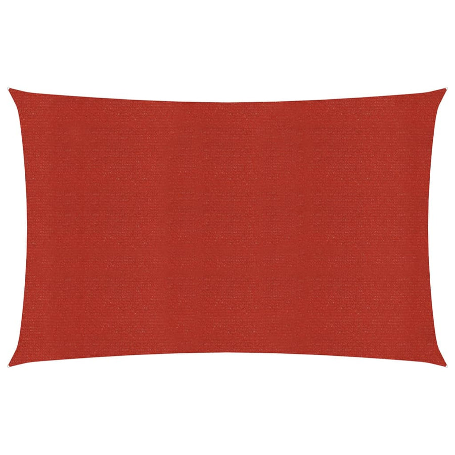 Zonnezeil 160 g/m² 2x5 m HDPE rood 2 x 5 m