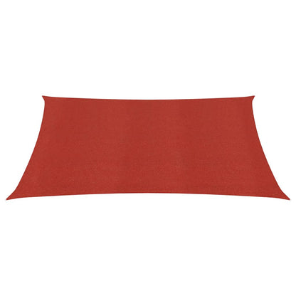 Zonnezeil 160 g/m² 2,5x3 m HDPE rood 2.5 x 3 m
