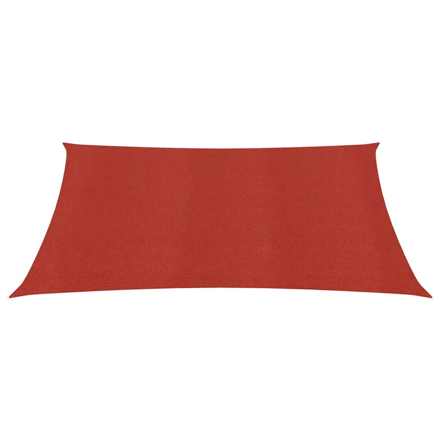 Zonnezeil 160 g/m² 2,5x3 m HDPE rood 2.5 x 3 m