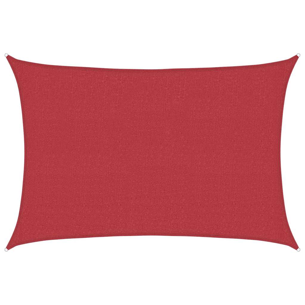 Zonnezeil 160 g/m² 2,5x4 m HDPE rood