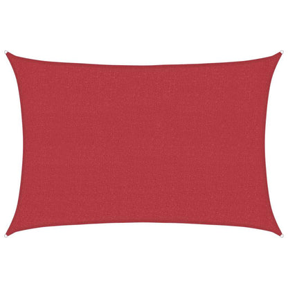 Zonnezeil 160 g/m² 2,5x4 m HDPE rood
