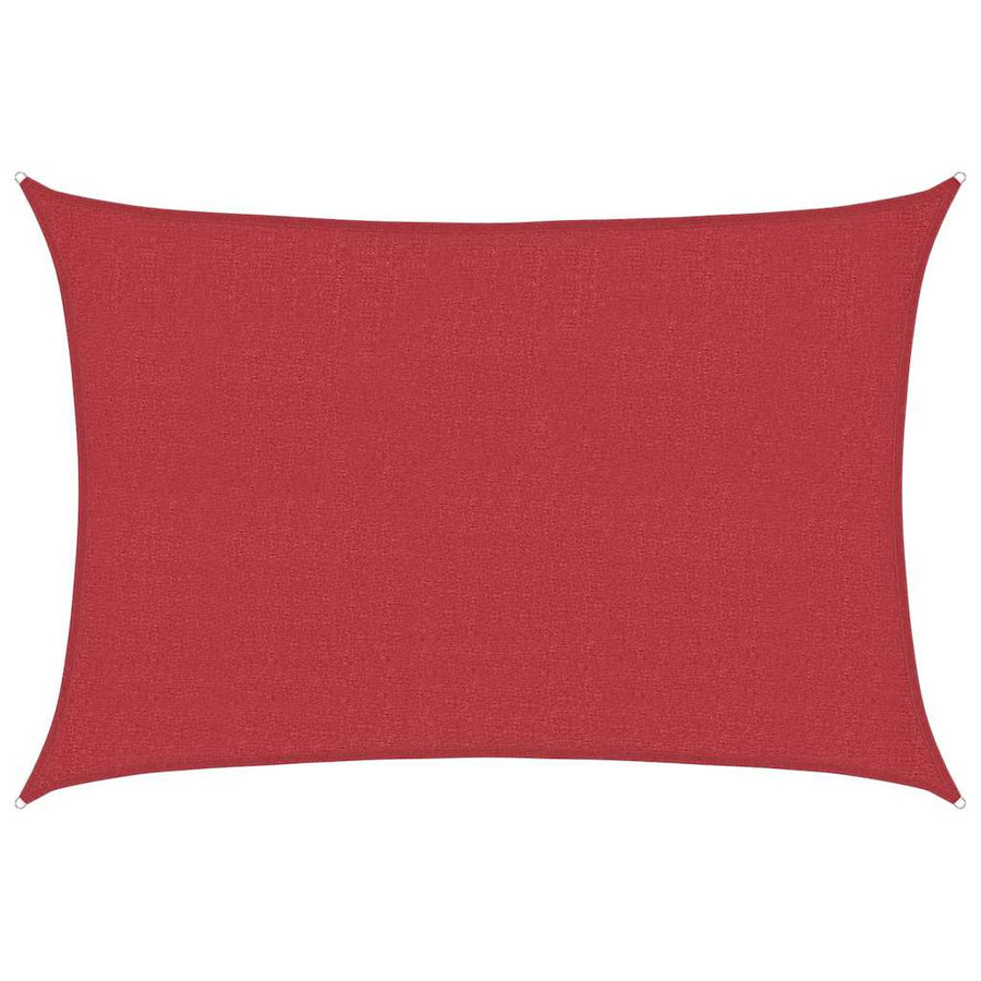 Zonnezeil 160 g/m² 2,5x4 m HDPE rood