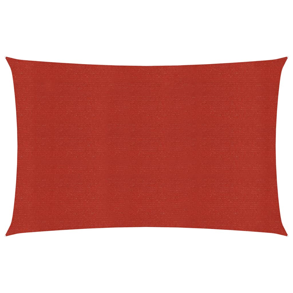 Zonnezeil 160 g/m² 3,5x5 m HDPE rood 3.5 x 5 m
