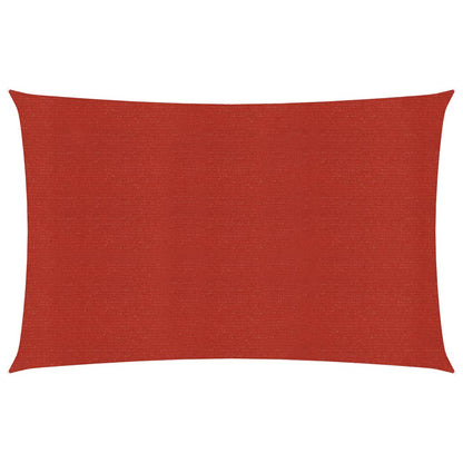Zonnezeil 160 g/m² 3,5x5 m HDPE rood 3.5 x 5 m