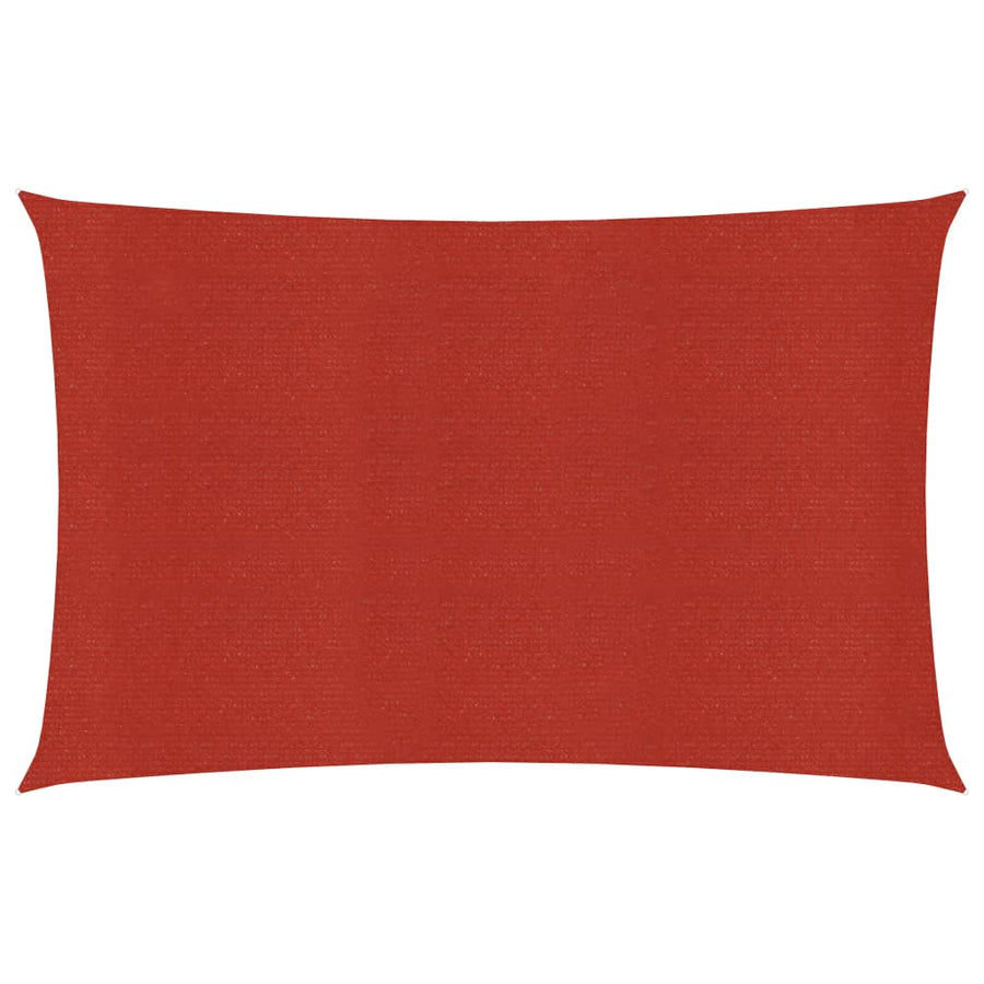 Zonnezeil 160 g/m² 3,5x5 m HDPE rood 3.5 x 5 m