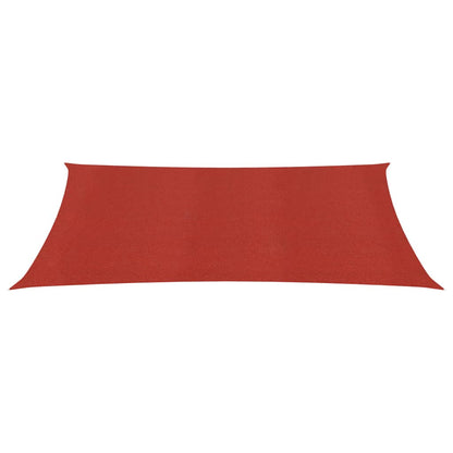Zonnezeil 160 g/m² 3,5x5 m HDPE rood 3.5 x 5 m