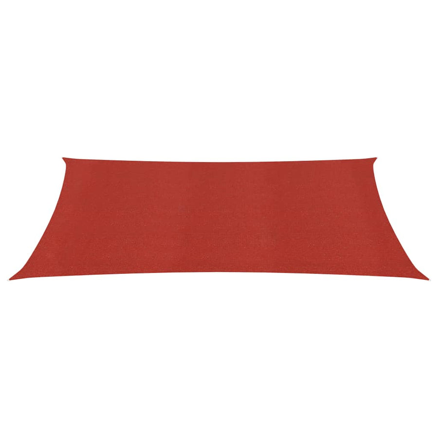 Zonnezeil 160 g/m² 3,5x5 m HDPE rood 3.5 x 5 m