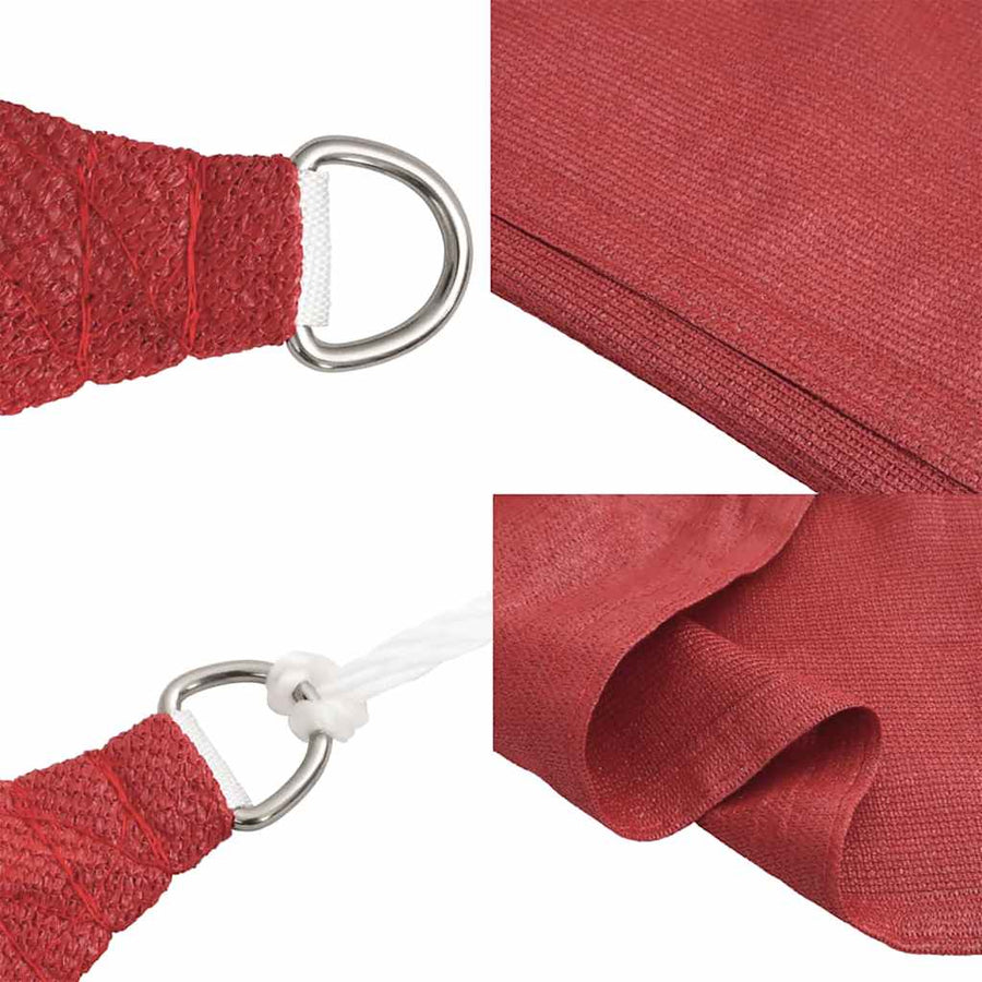 Zonnezeil 160 G/M² 2,5X2,5X3,5 M Hdpe Red Rood 2.5 x 2.5 x 3.5 m