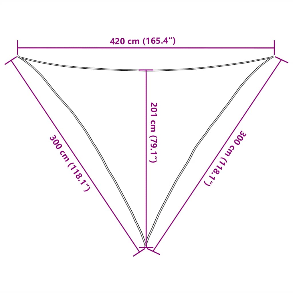 Zonnezeil 160 G/M² 3X3X4,2 M Hdpe Rood 3 x 3 x 4.2 m