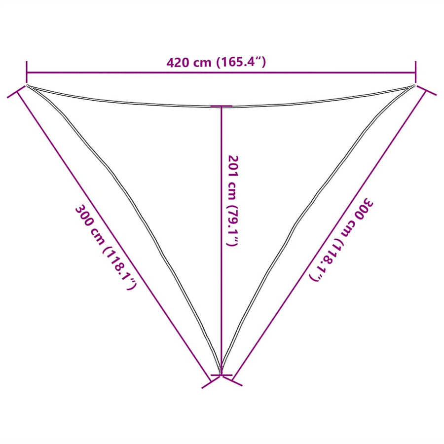 Zonnezeil 160 G/M² 3X3X4,2 M Hdpe Rood 3 x 3 x 4.2 m