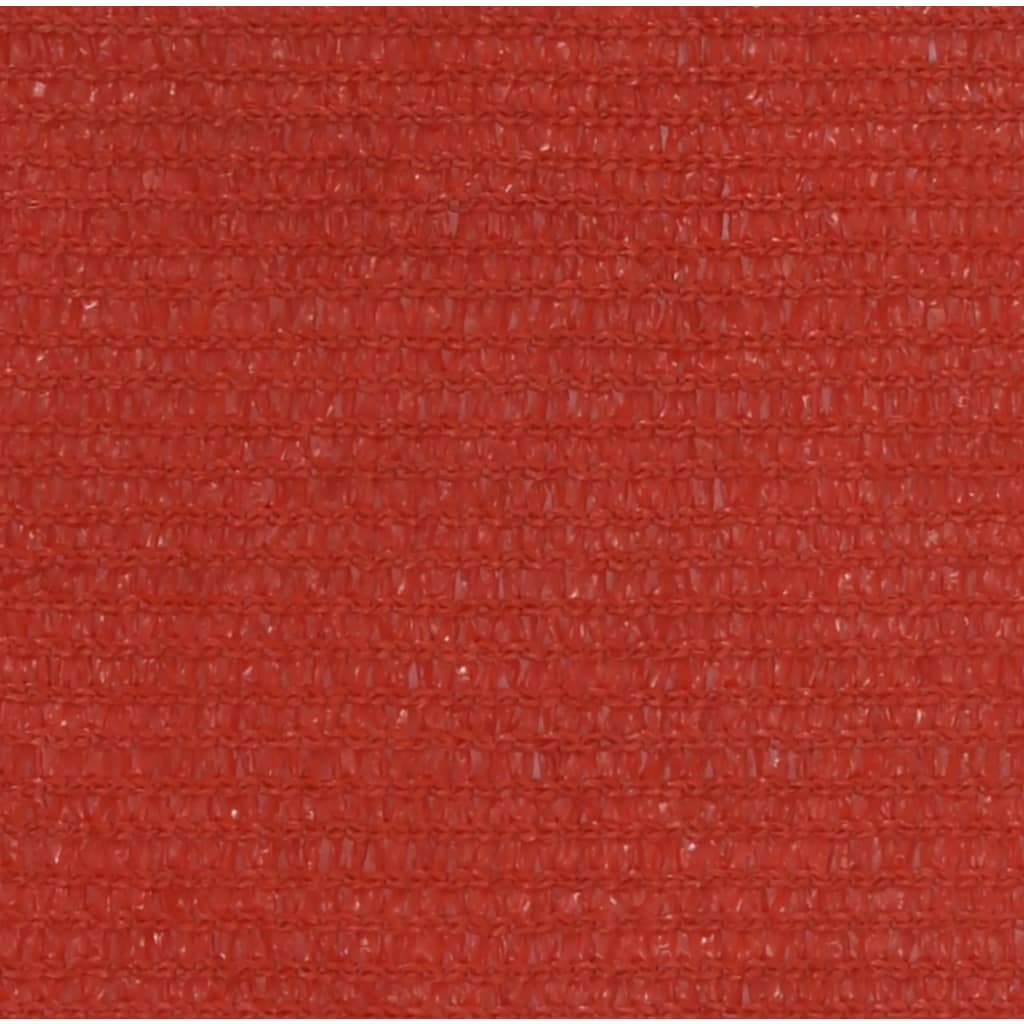 Zonnezeil 160 G/M² 3,5X3,5X4,9 M Hdpe Rood 3.5 x 3.5 x 4.9 m