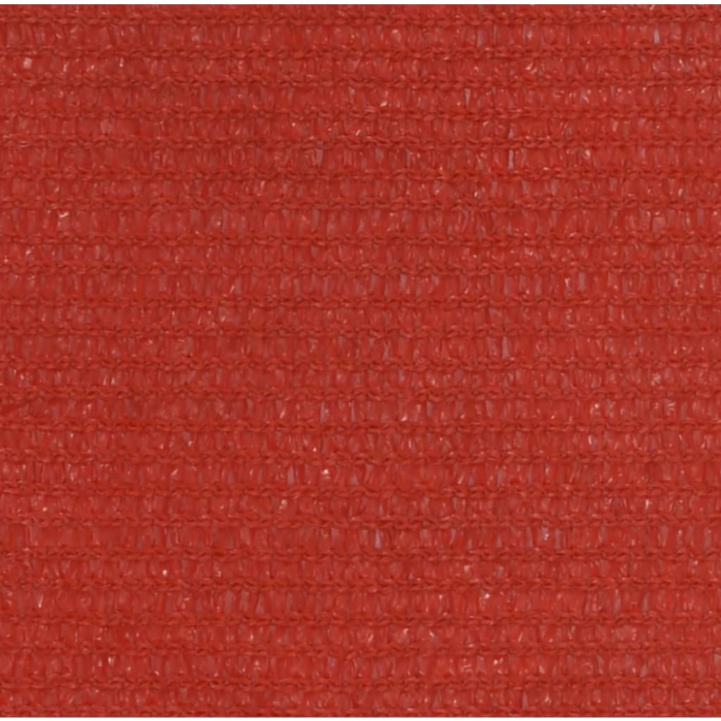 Zonnezeil 160 G/M² Hdpe 3/4 x 3 m Rood