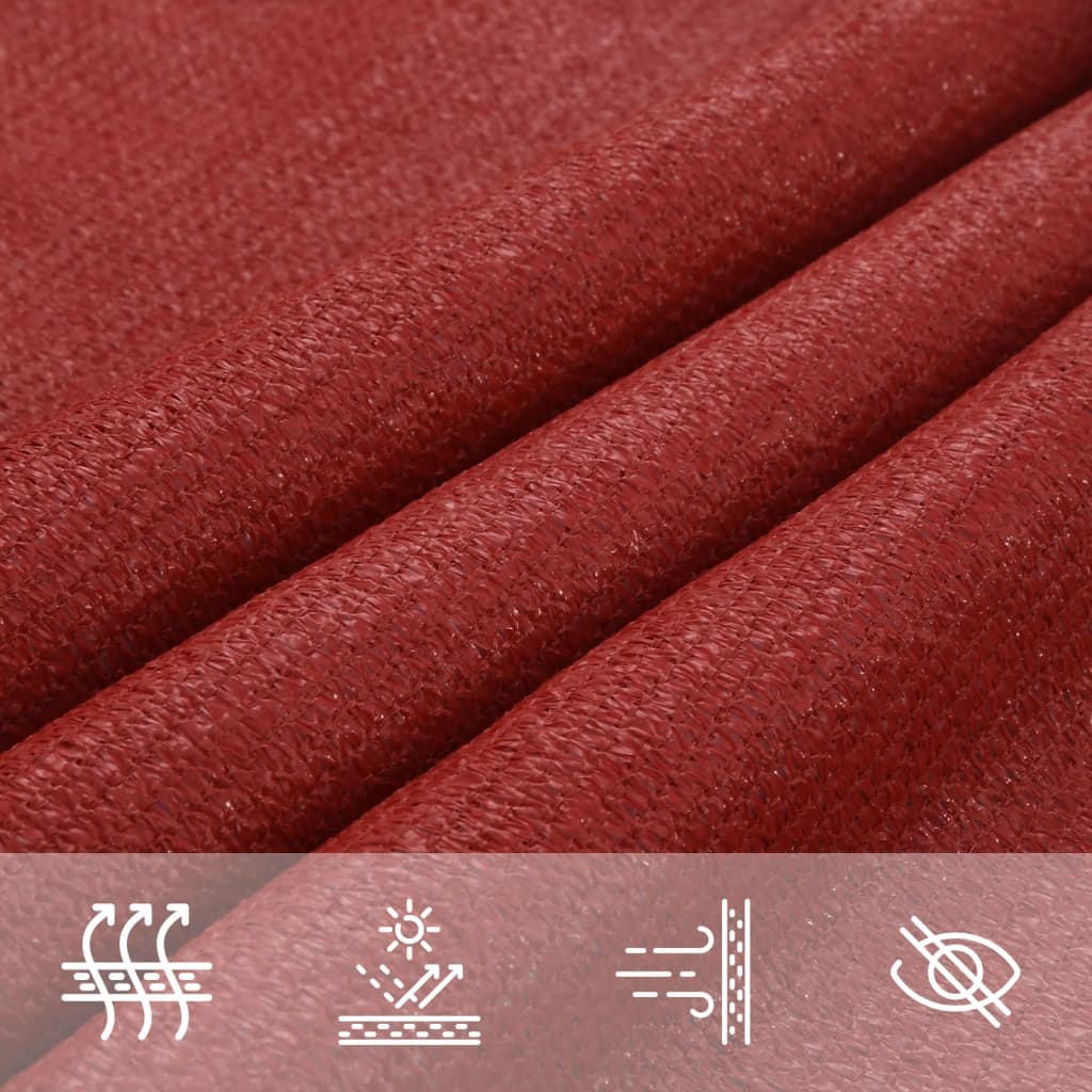 Zonnezeil 160 G/M² 4/5X4 M Hdpe Rood 4/5 x 4 m