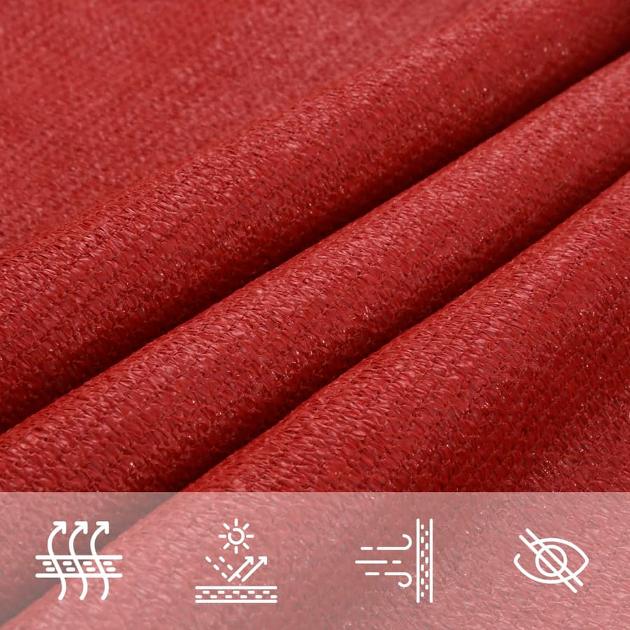Zonnezeil 160 G/M² 4/5X4 M Hdpe Rood 4/5 x 4 m