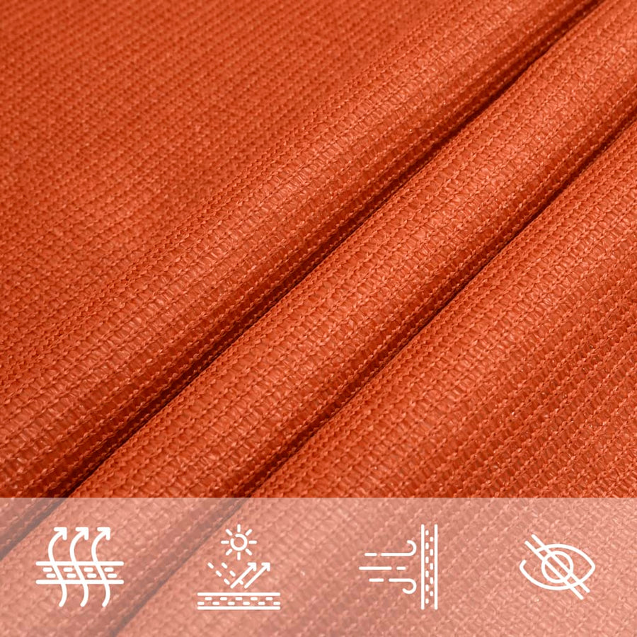 Zonnezeil 160 G/M² 3,6X3,6 M Hdpe Oranje 3.6 x 3.6 m