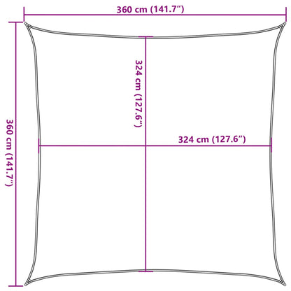 Zonnezeil 160 G/M² 3,6X3,6 M Hdpe Oranje 3.6 x 3.6 m