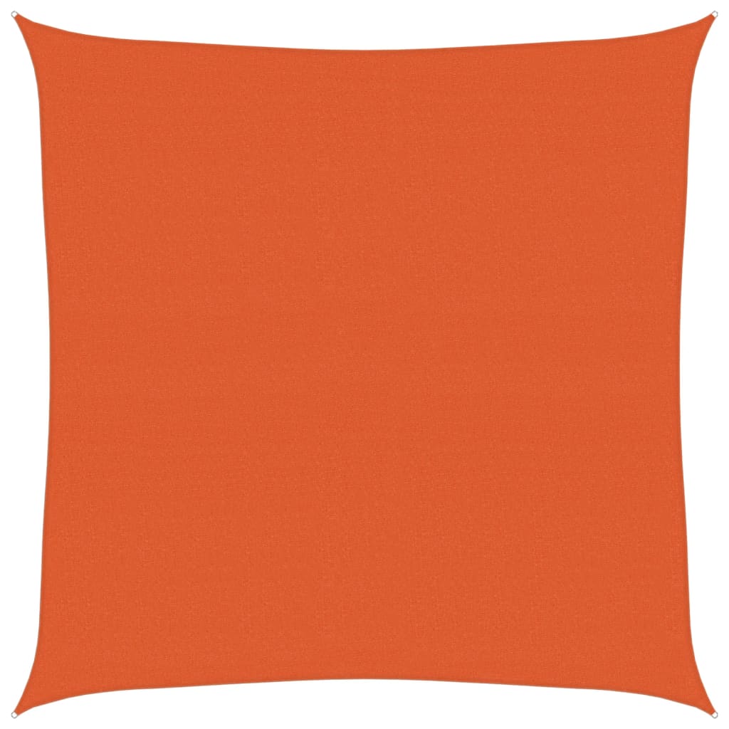 Zonnezeil 160 g/m² vierkant 4x4 m HDPE oranje