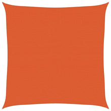 Zonnezeil 160 g/m² vierkant 4x4 m HDPE oranje