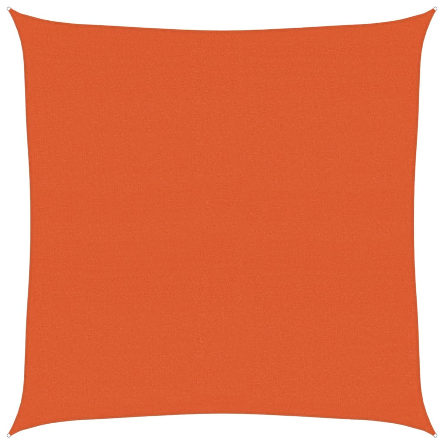 Zonnezeil 160 g/m² vierkant 4x4 m HDPE oranje