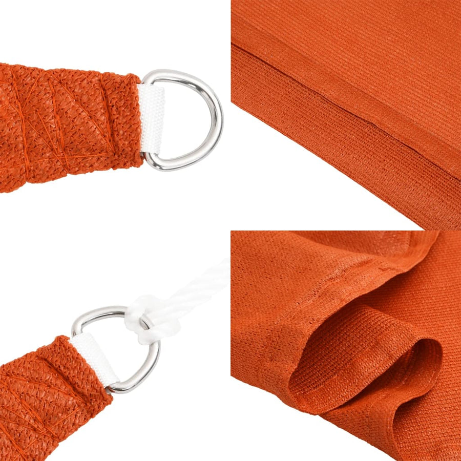 Zonnezeil 160 G/M² Vierkant Hdpe Oranje Orange 7 x 7 m