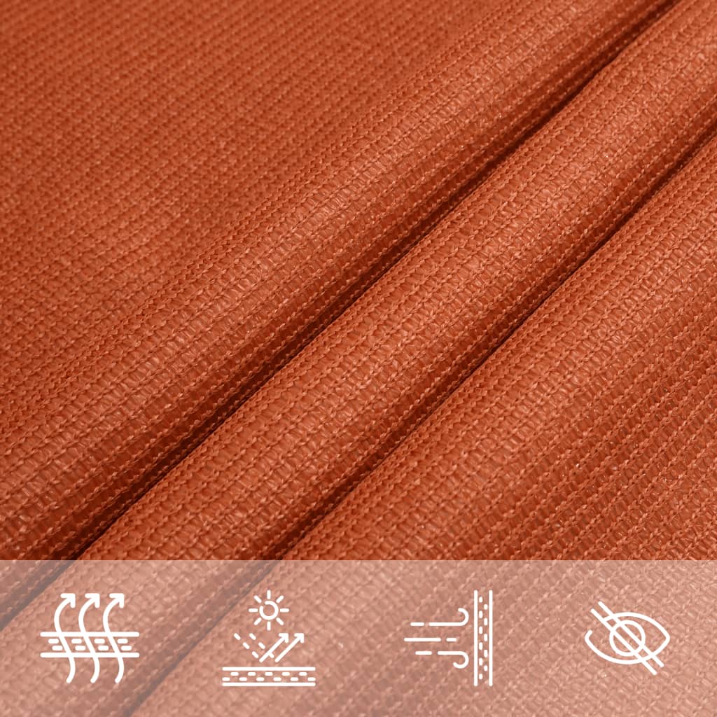 Zonnezeil 160 g/m² 2x4 m HDPE oranje