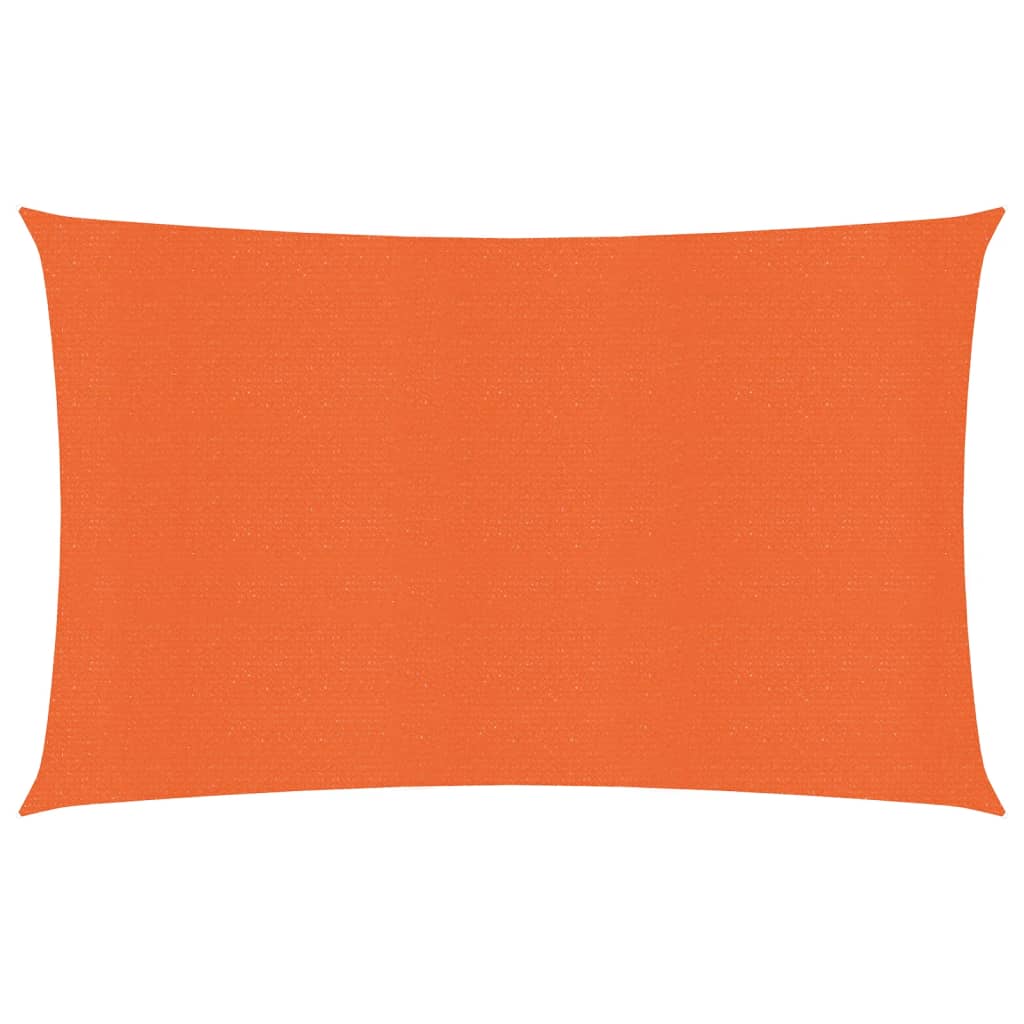 Zonnezeil 160 g/m² rechthoekig 3x5 m HDPE oranje